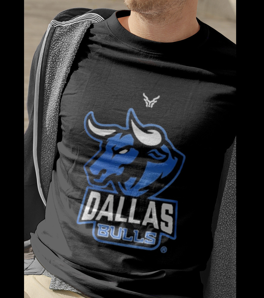 Drinkin Bros Dallas Bulls Bold Blue Bullhead T-Shirt