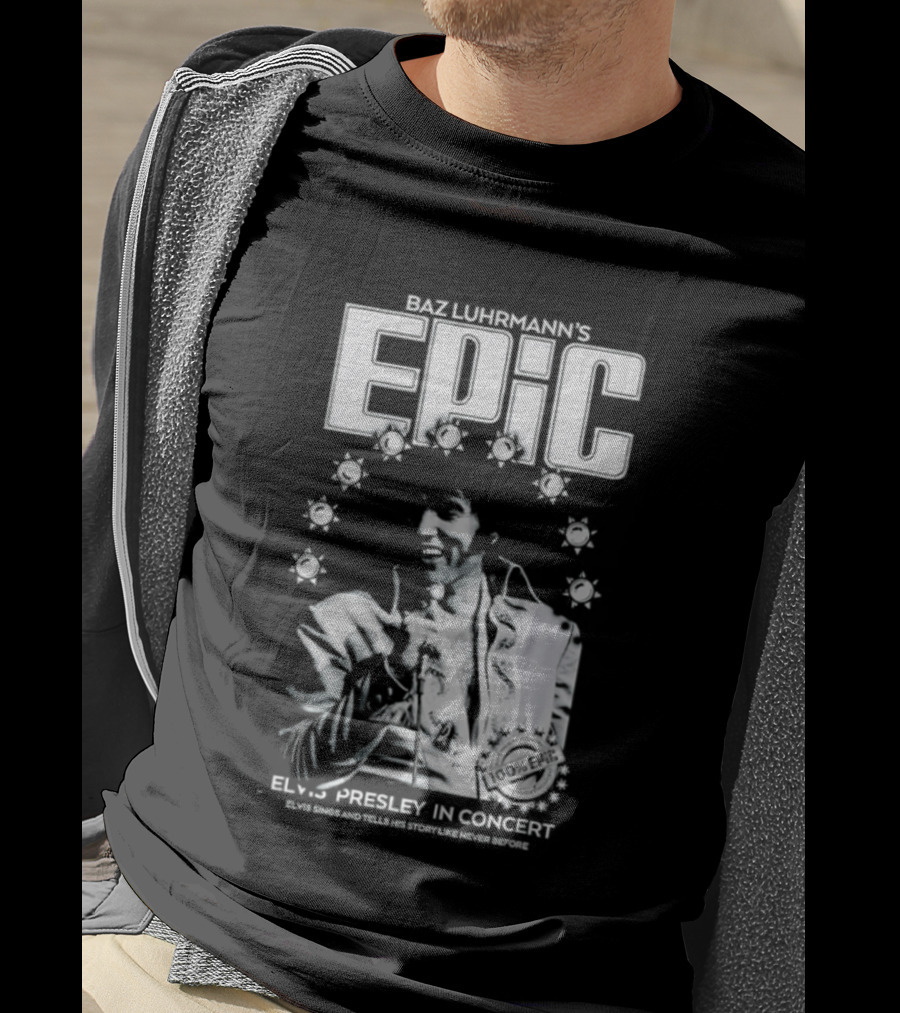 Elvis Presley Baz Luhrmann's Epic Legend In Black & White T-Shirt