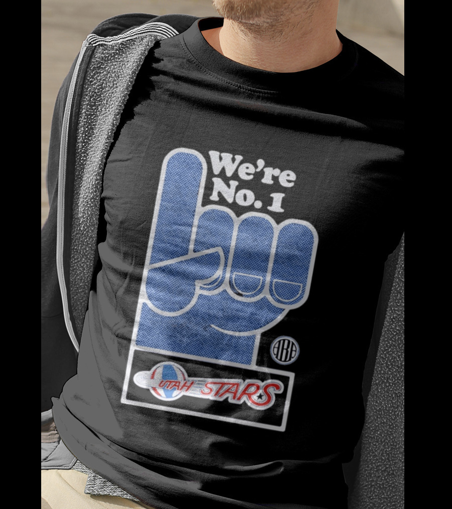 Utah Stars 1971 ABA Champs We're No 1 Foam Finger T-Shirt