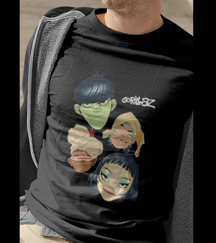 Gorillaz Band Characters The Mountain Heads T-Shirt