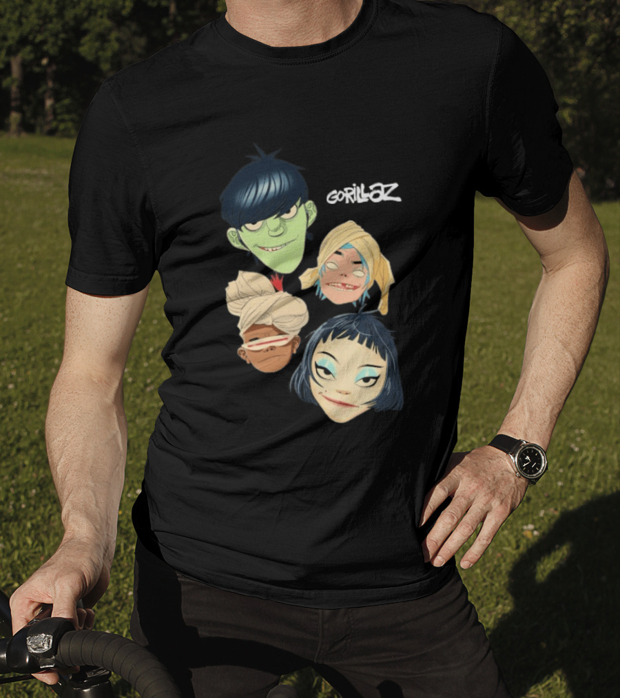 Gorillaz Band Characters The Mountain Heads T-Shirt