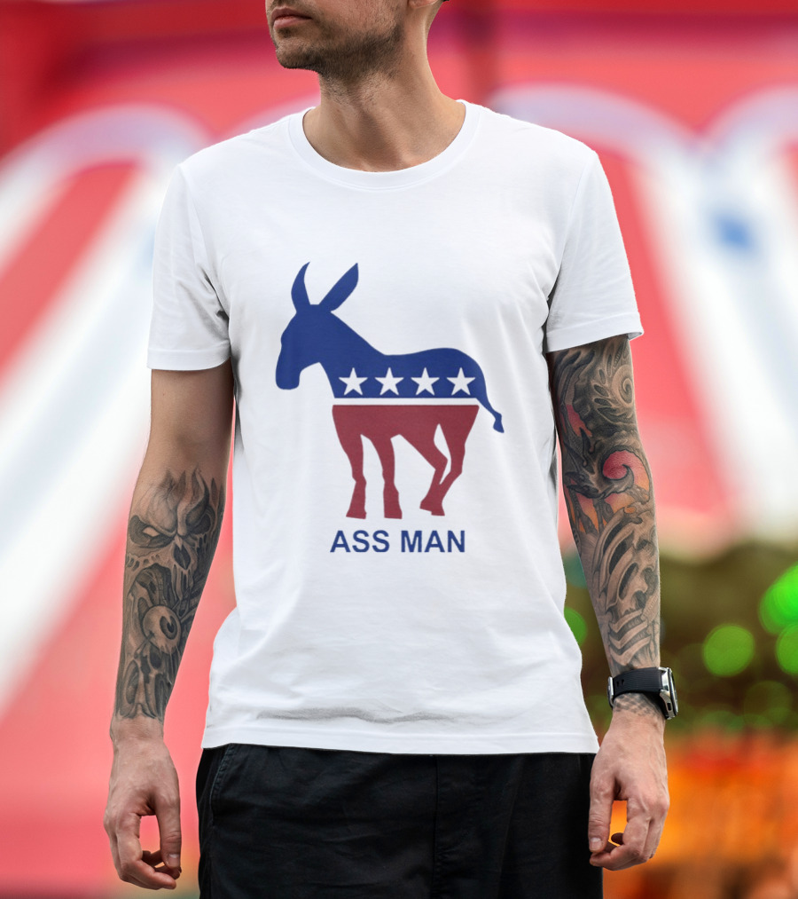 Ass Man Democratic Party Donkey Stars T-Shirt