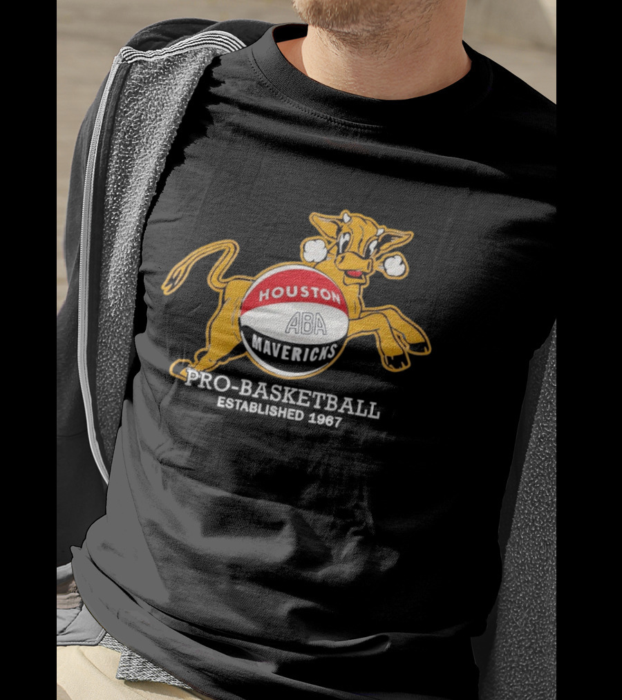 Houston Mavericks ABA Pro Basketball Established 1967 T-Shirt