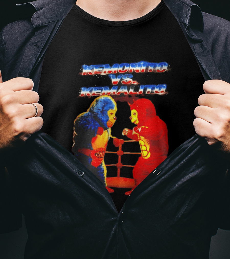 Kemonito Vs Kemalito Colorful Wrestling Showdown T-Shirt