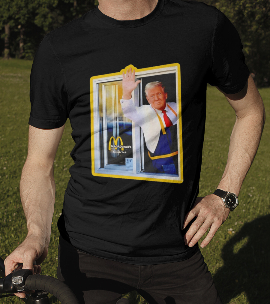 MAGA Donald's I'm Votin' For It Drive Thru Window Mockup T-Shirt