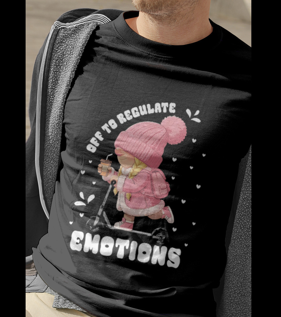 Off To Regulate Emotions Gnome Cozy Scooter Counselor T-Shirt