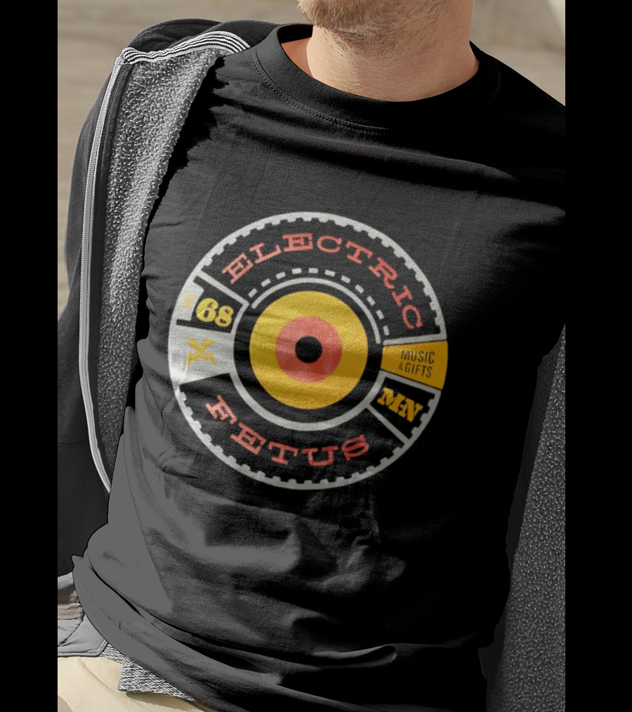 Electric Fetus Minneapolis Music Gifts Est 68 Vinyl Record T-Shirt
