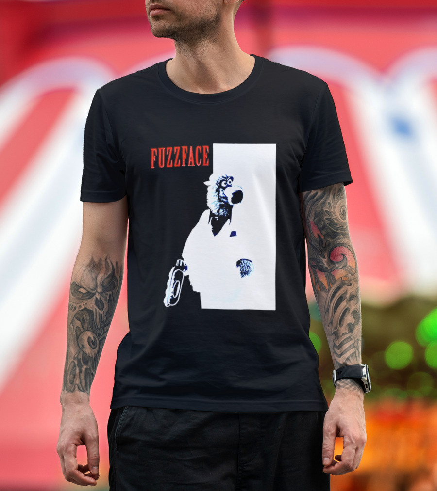 Fuzz Face Muppet Holding Hair Dryer T-Shirt