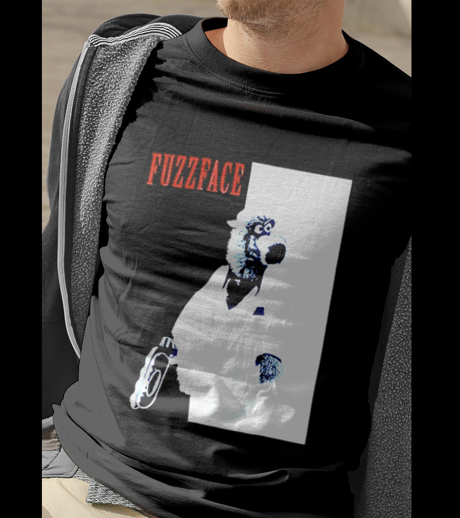 Fuzz Face Muppet Holding Hair Dryer T-Shirt