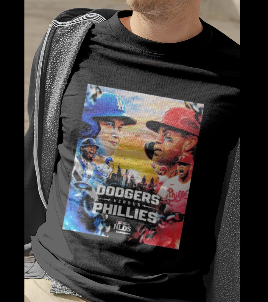 Los Angeles Dodgers Versus Philadelphia Phillies 2025 MLB NLDS Epic Showdown T-Shirt