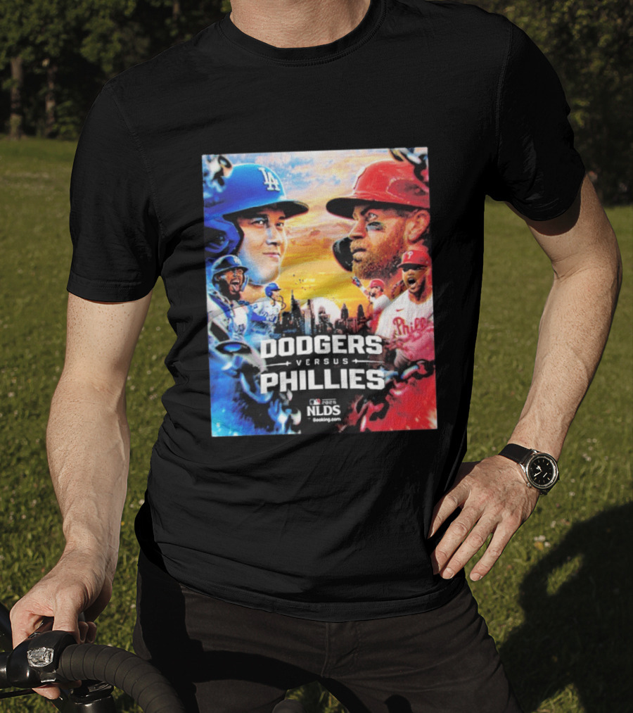 Los Angeles Dodgers Versus Philadelphia Phillies 2025 MLB NLDS Epic Showdown T-Shirt