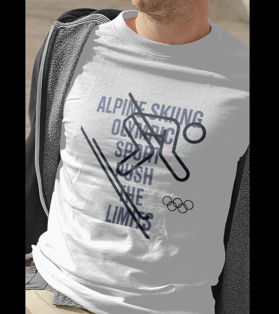 2026 Winter Olympics Alpine Skiing Push The Limits Olympic Sport T-Shirt