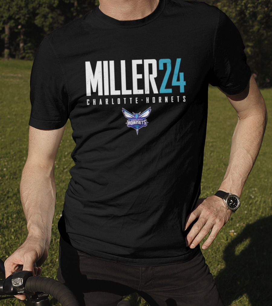 Miller 24 Charlotte Hornets Basketball T-Shirt