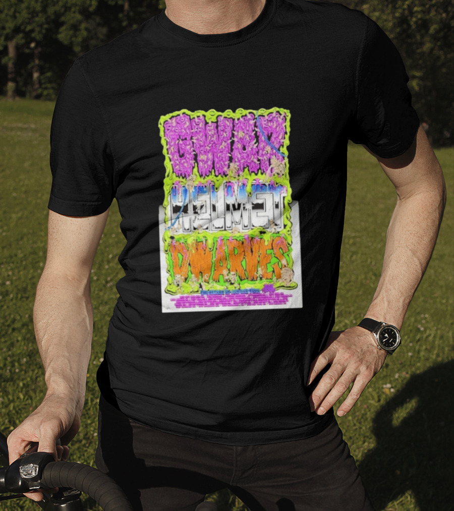 GWAR Helmet Dwarves 2025 Tour Dates And Locations T-Shirt