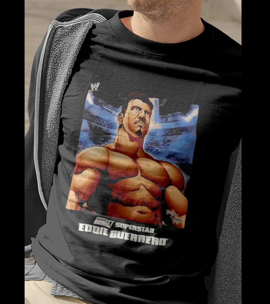 Eddie Guerrero WWE Superstar Bold Cartoon Illustration By Artist Billy Martinez T-Shirt