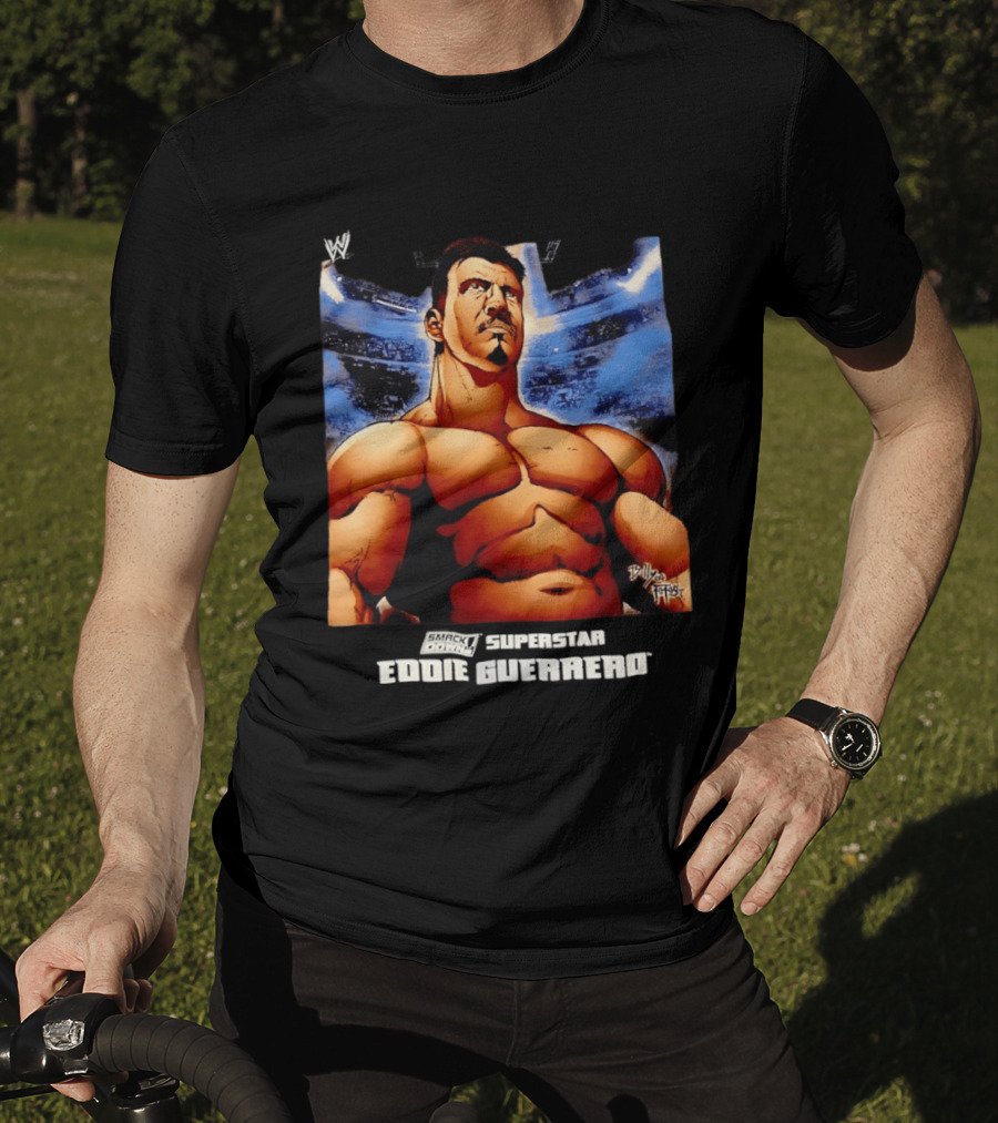 Eddie Guerrero WWE Superstar Bold Cartoon Illustration By Artist Billy Martinez T-Shirt