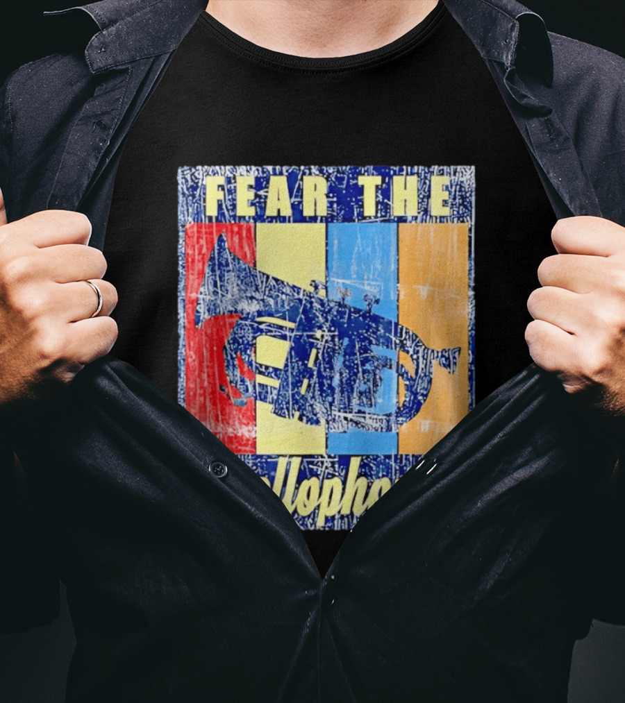 Fear The Mellophones Retro Trumpet Pop T-Shirt