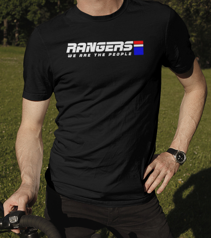 Rangers We Are The People Red White Blue Bars T-Shirt