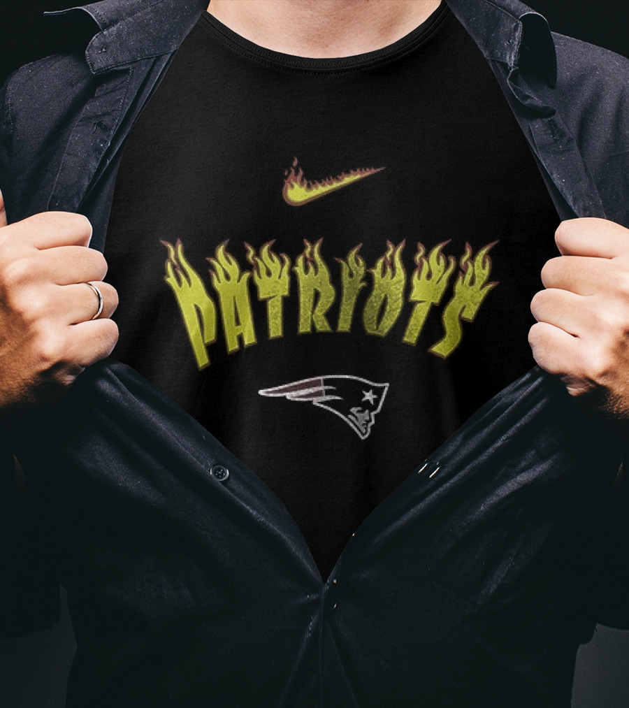 Nike Patriots Firewave Helmet Go Pats T-Shirt