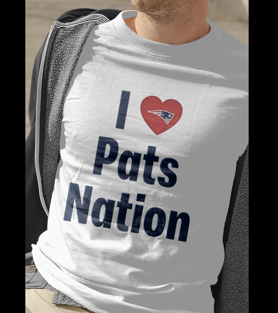 I Love Pats Nation Happy Valentine's Day New England Patriots Fan T-Shirt
