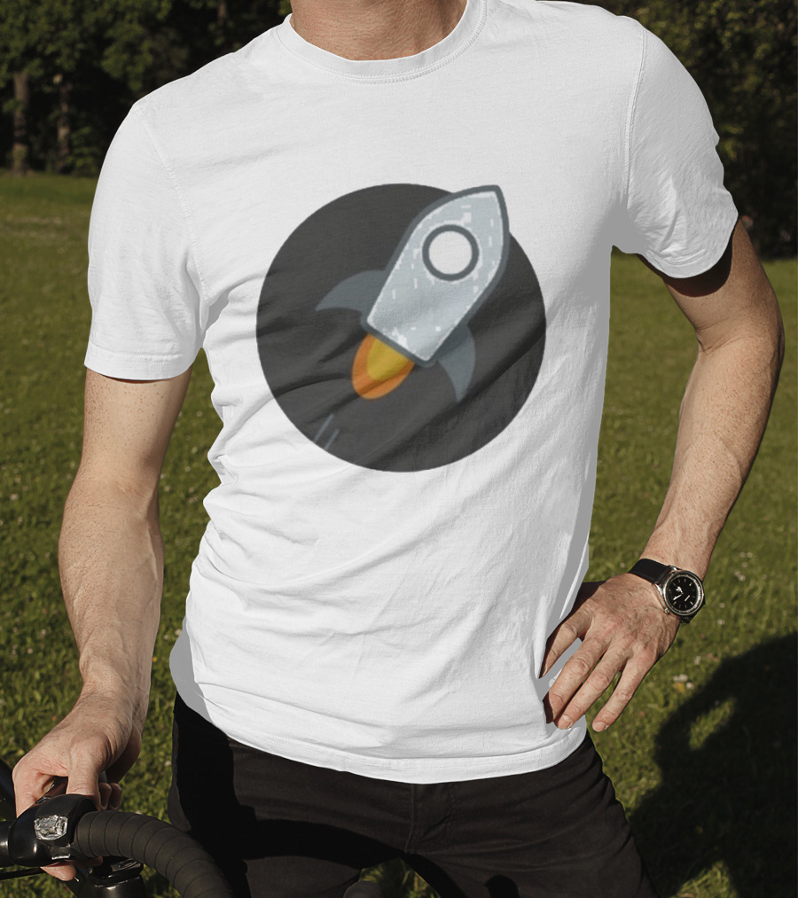 Stellar Rocket Cryptocurrency Digital Spacecraft T-Shirt