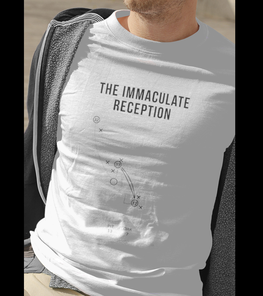 The Immaculate Reception Play Diagram December 23 1972 T-Shirt