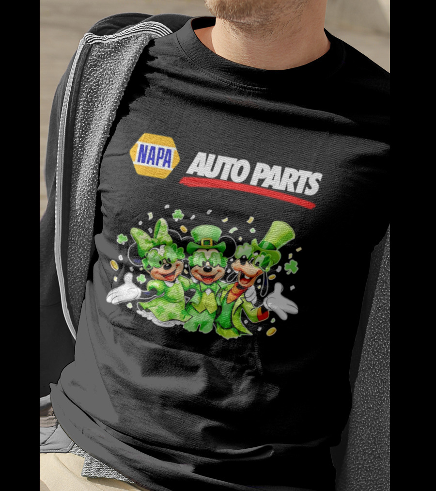 NAPA Auto Parts Mickey Mouse St Patrick's Day T-Shirt
