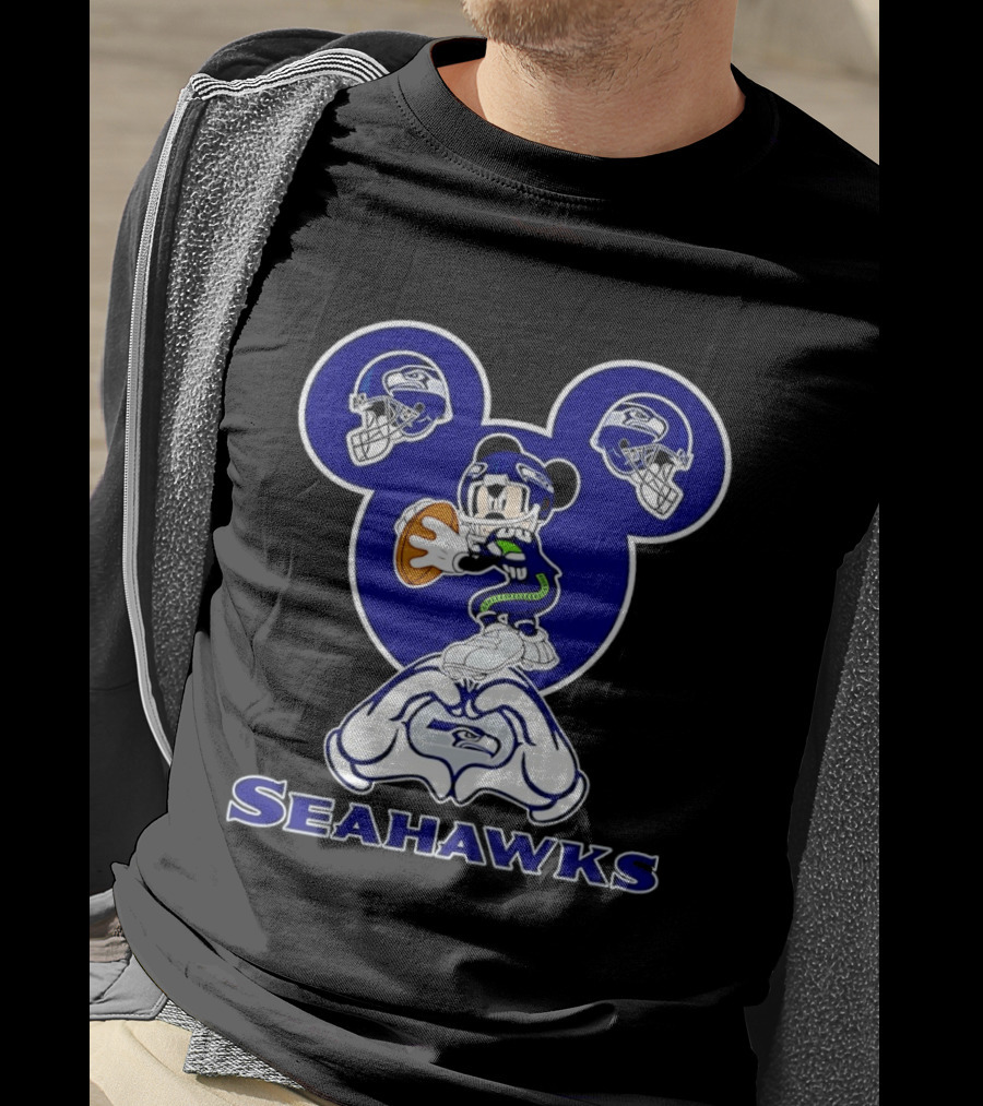 Mickey Mouse Seattle Seahawks Football Fanatic Collection T-Shirt