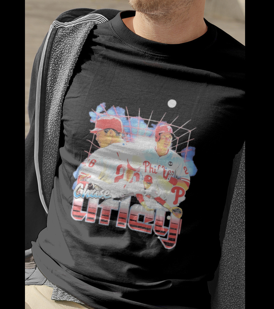 Chase Utley Philadelphia Phillies Baseball Icon 26 T-Shirt