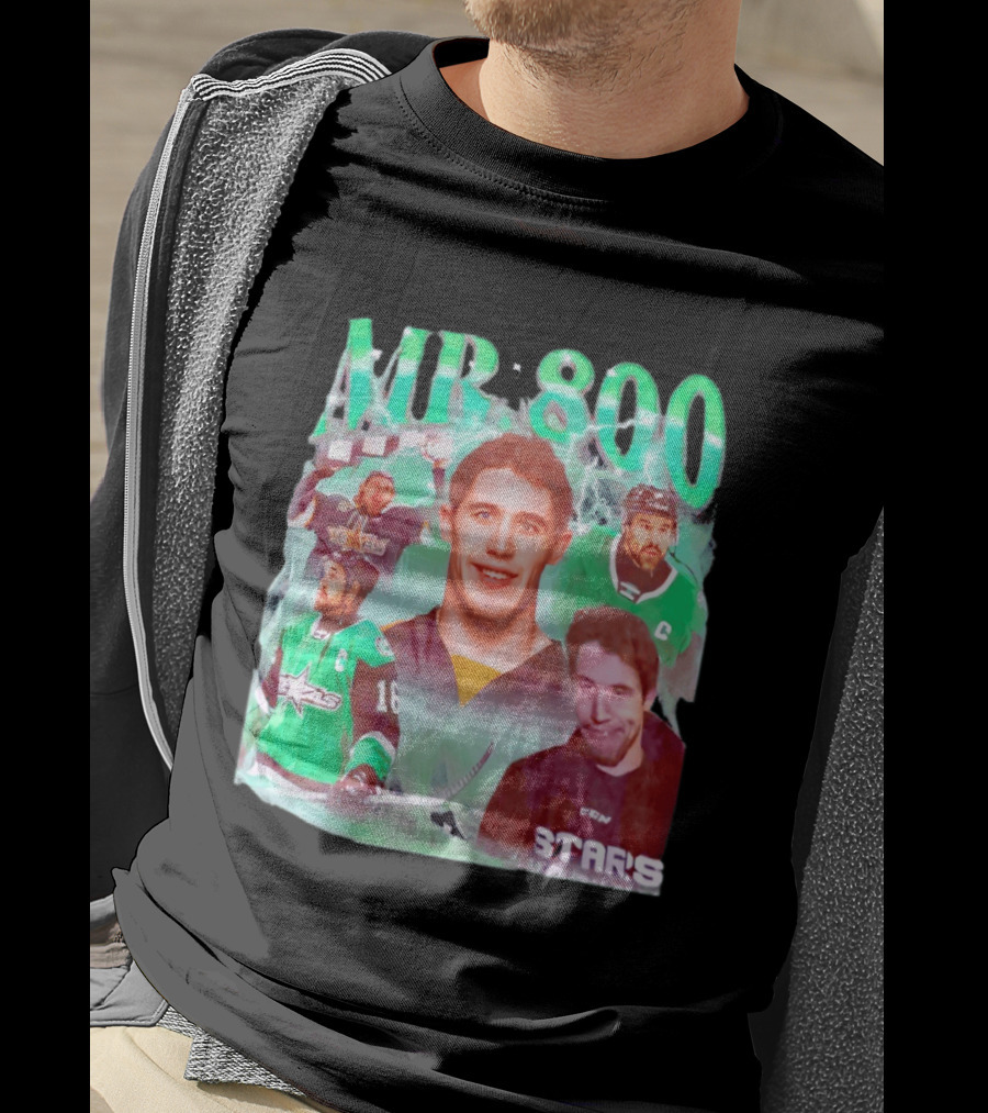Curtis McKenzie Mr 800 Dallas Stars 16 Hockey Celebration T-Shirt