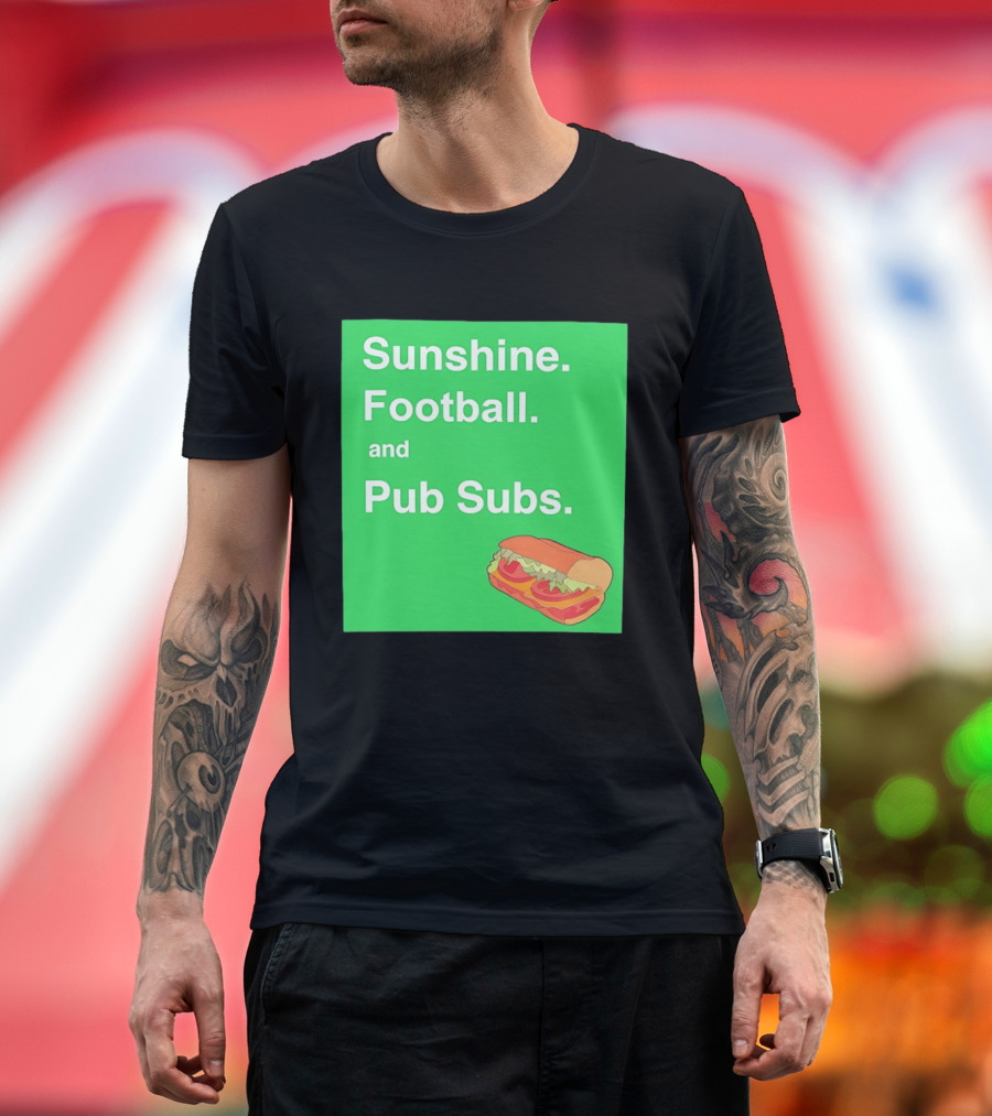 Sunshine Football And Pub Subs Nostalgic Vibes T-Shirt