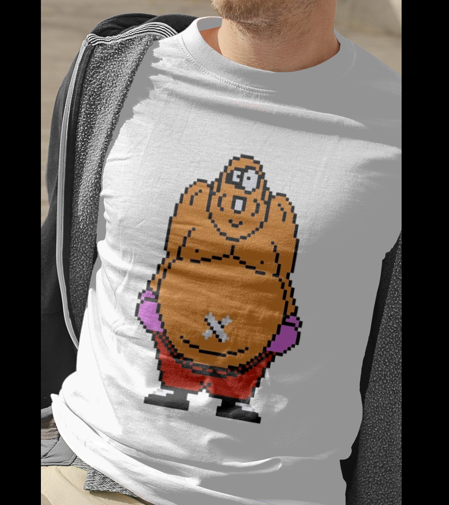 King Hippo Pixel Art From Mike Tyson's Punch Out!! NES Game T-Shirt
