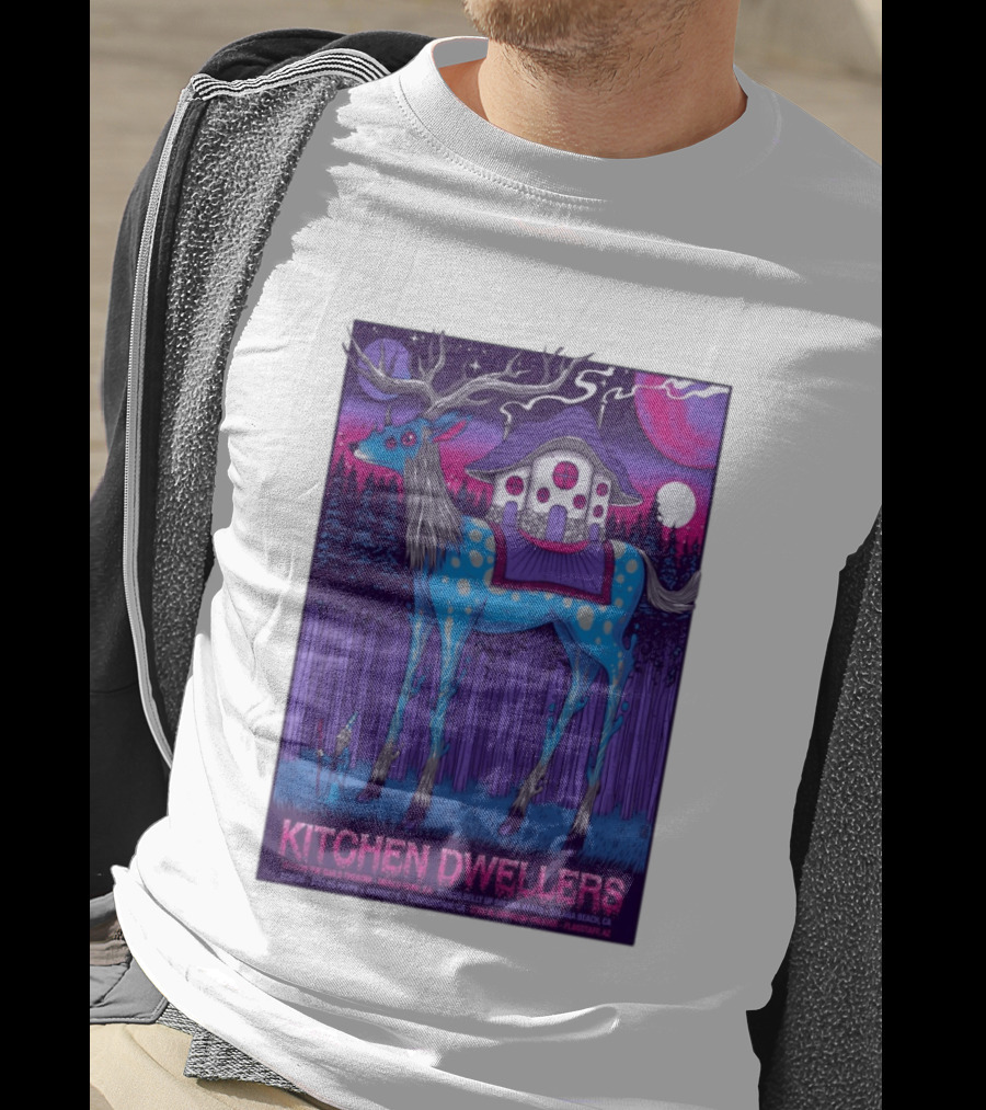 Kitchen Dwellers California Tour February 2026 Mystic Deer T-Shirt