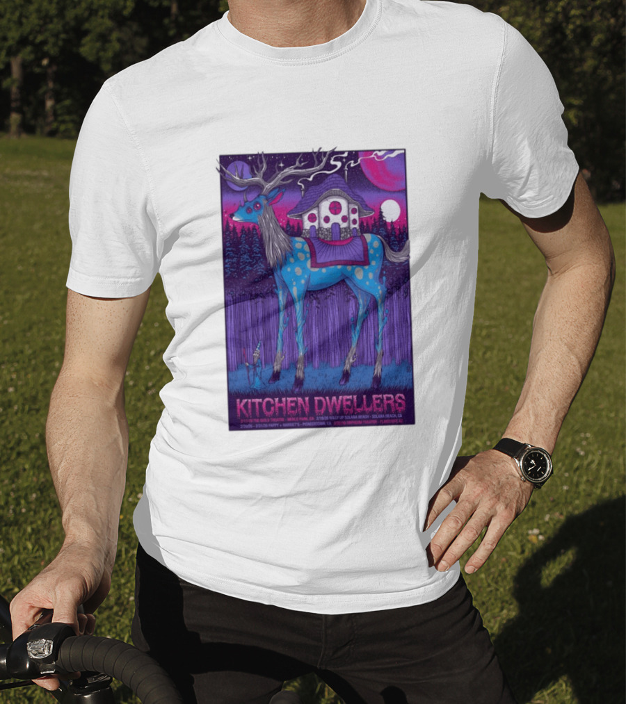 Kitchen Dwellers California Tour February 2026 Mystic Deer T-Shirt