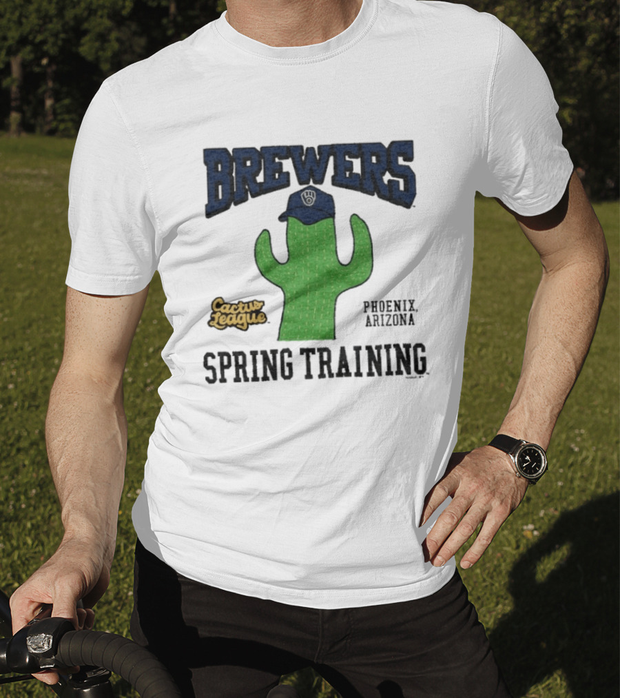 Milwaukee Brewers Cactus League Spring Training Phoenix Arizona Cactus Hat T-Shirt