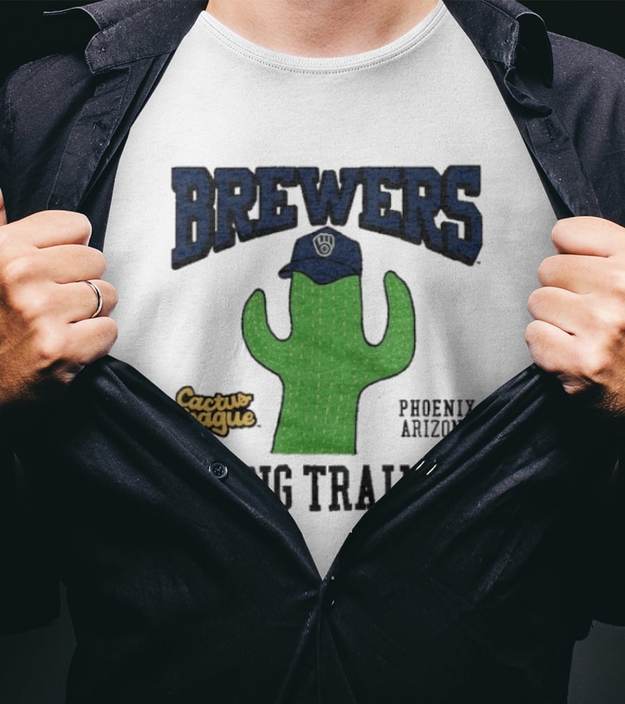 Milwaukee Brewers Cactus League Spring Training Phoenix Arizona Cactus Hat T-Shirt