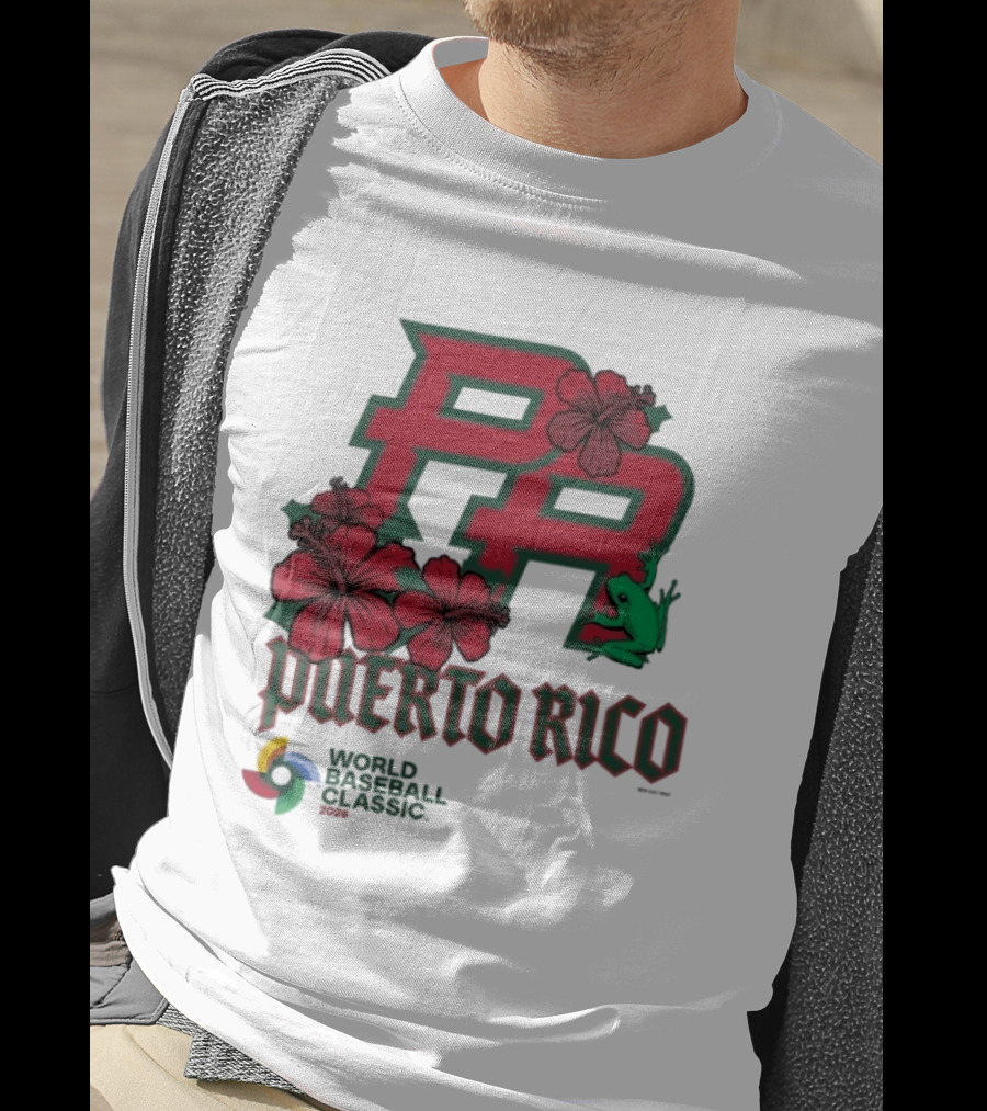 Puerto Rico 2026 World Baseball Classic Hibiscus Coqui T-Shirt