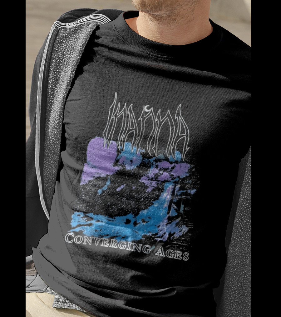 Inanna Converging Ages Abstract Purple And Blue T-Shirt