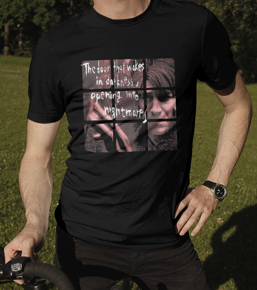 The Door That Wakes In Darkness Opening Into Nightmares Horror Montage T-Shirt