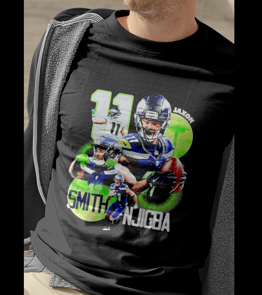 Jaxon Smith Njigba 11 Seattle Seahawks Football Receiver T-Shirt
