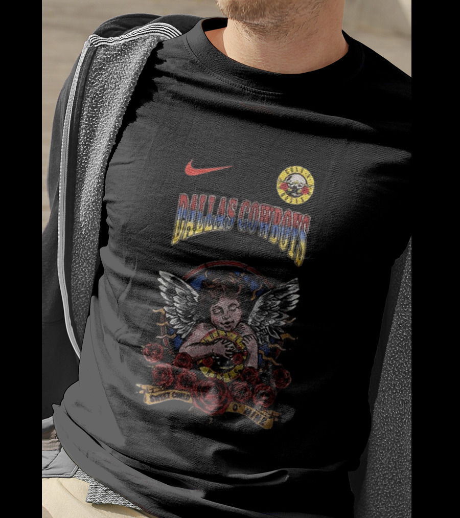 Dallas Cowboys Guns N' Roses Sweet Child O' Mine Angel Nike Roses T-Shirt