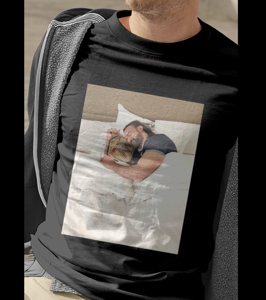 Drew McIntyre WWE Champion Sleeping Image T-Shirt
