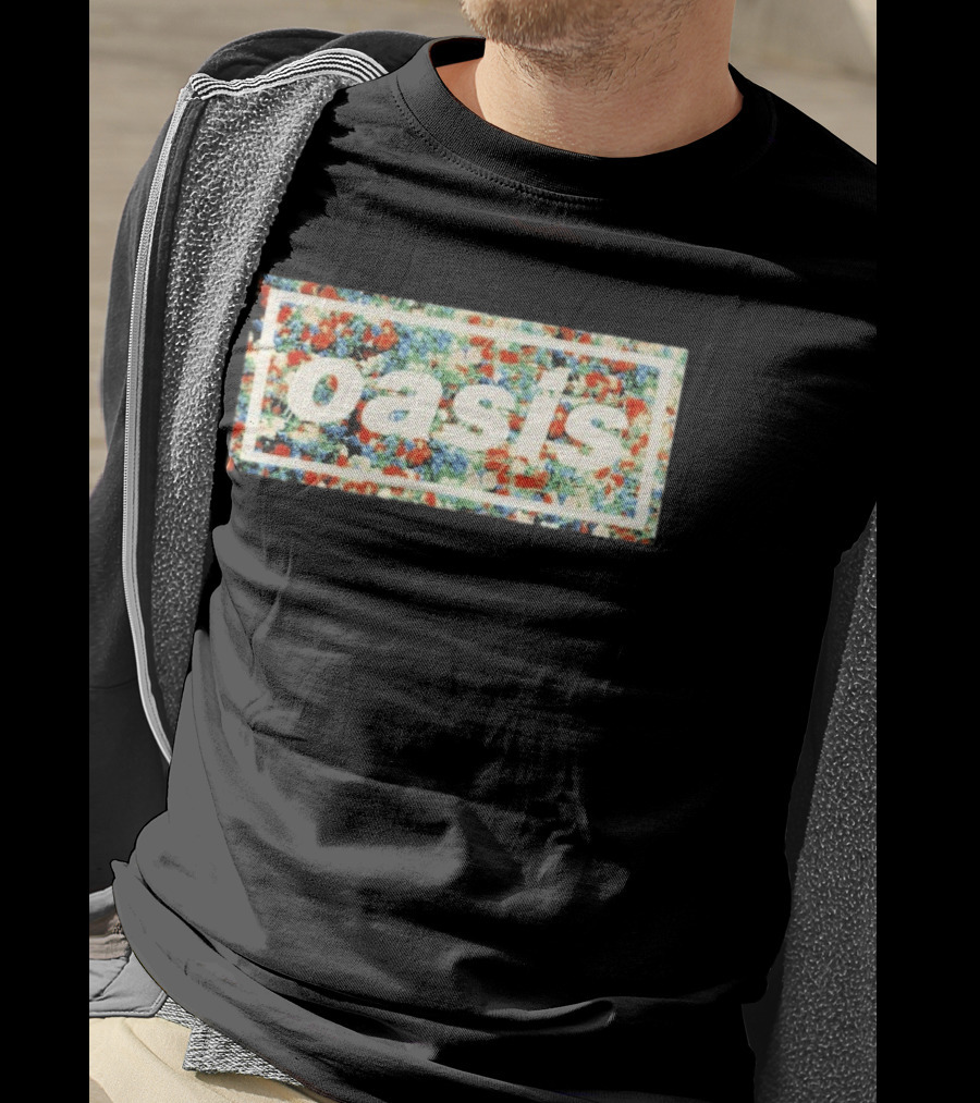 Oasis Don't Look Back In Anger Floral Pattern Decca T-Shirt