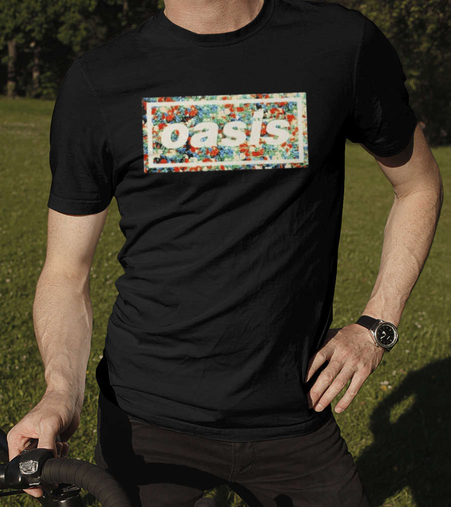 Oasis Don't Look Back In Anger Floral Pattern Decca T-Shirt