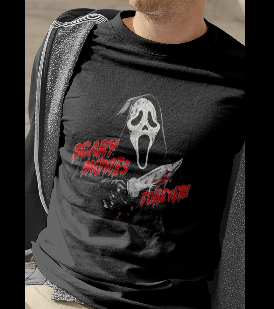 Ghostface Scary Movies Forever Knife Scream T-Shirt