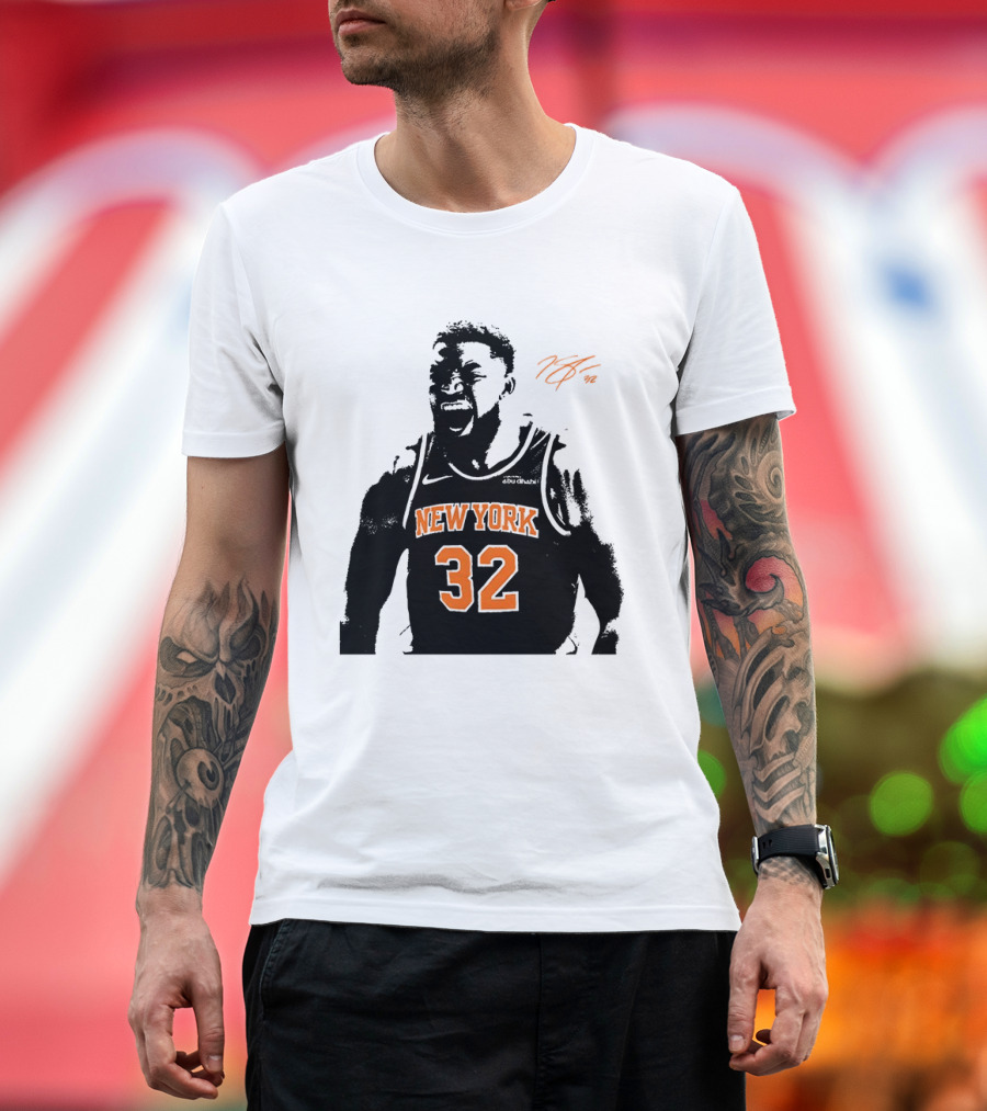 Karl Anthony Towns New York 32 Signature Knicks T-Shirt