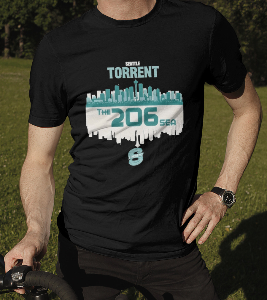 The 206 Sea Seattle Torrent Hockey City Skyline T-Shirt