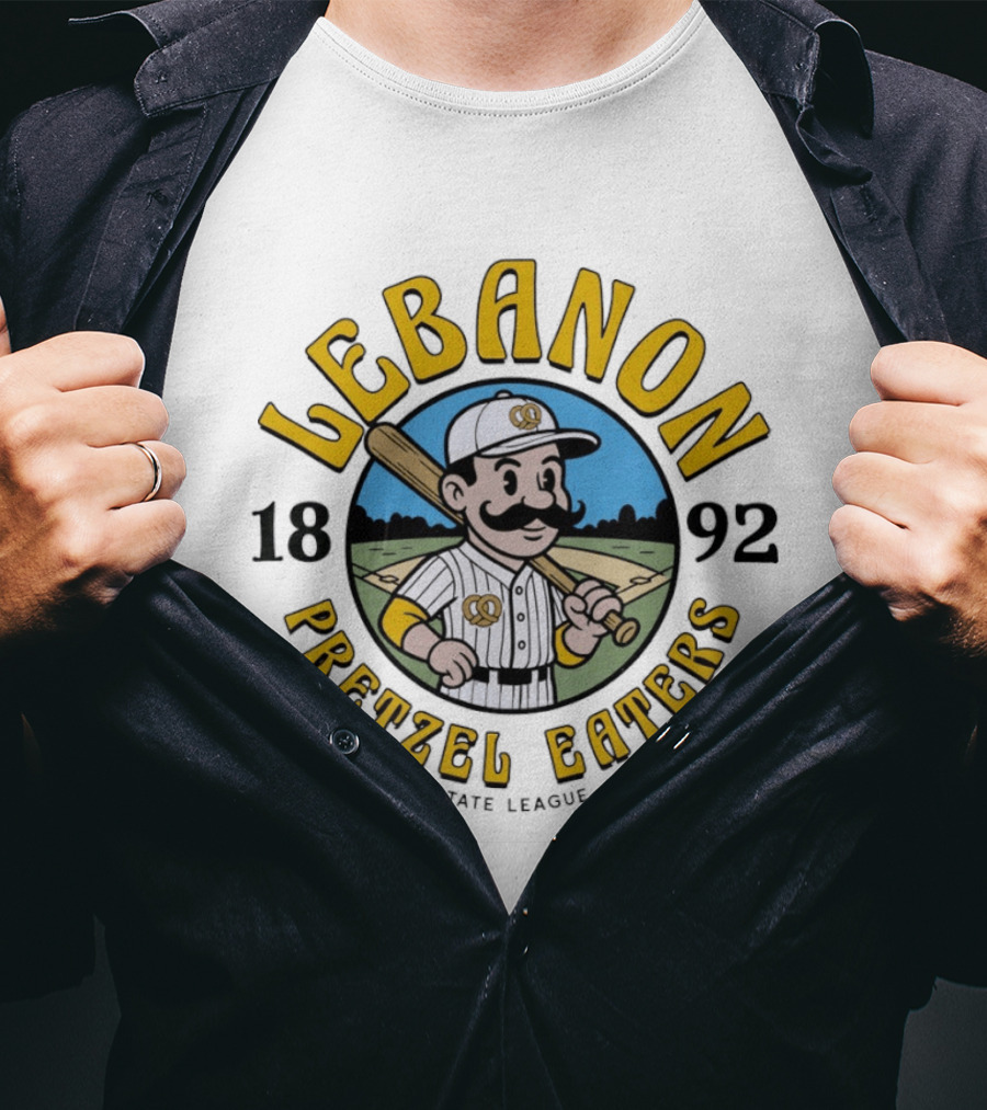 Lebanon Pretzel Eaters Baseball 1892 Pennsylvania State League Penn Park T-Shirt