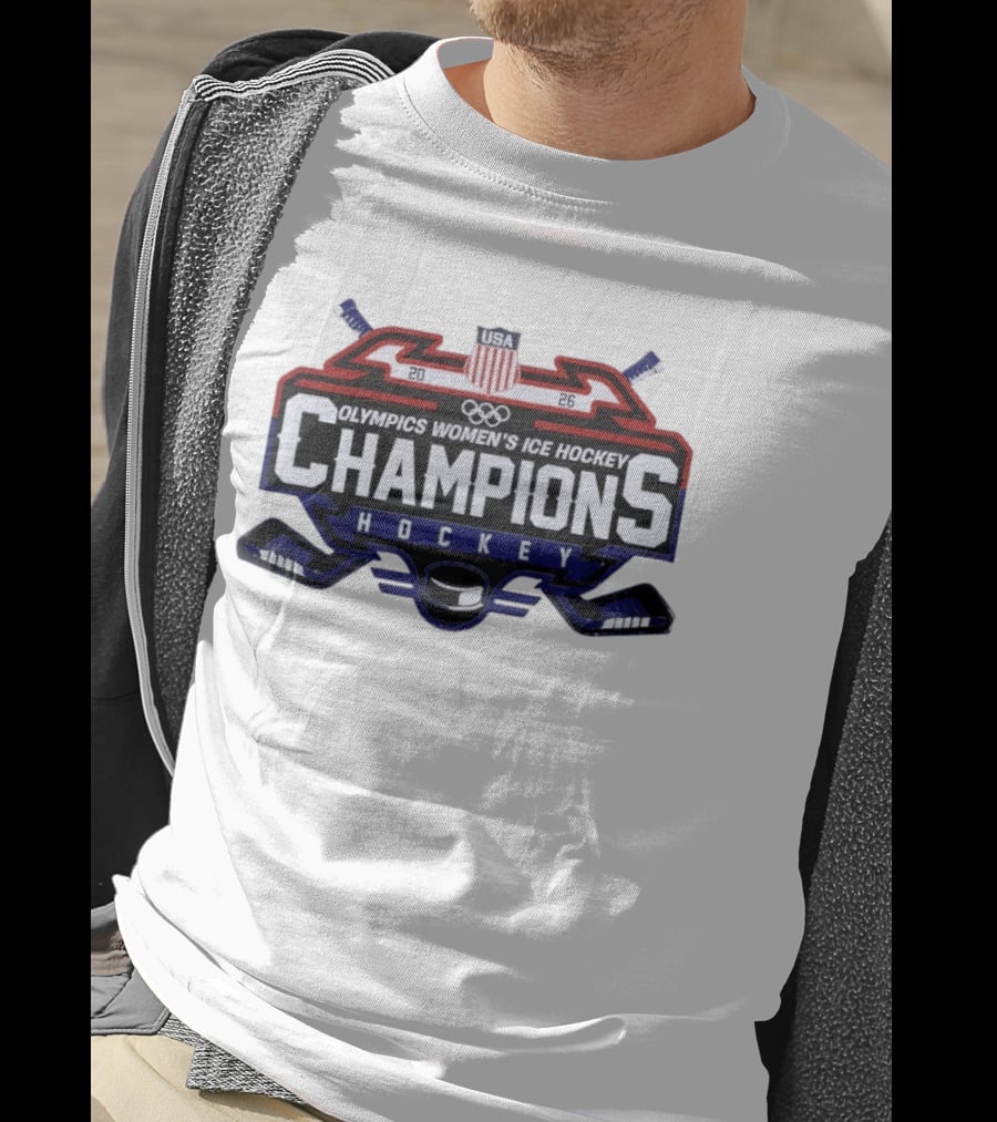 USA 2026 Olympics Women's Ice Hockey Champions Hockey T-Shirt
