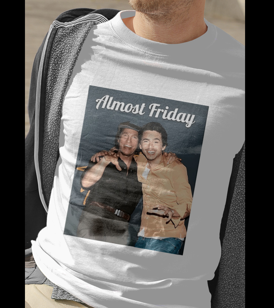 Almost Friday Chalamet McConaughey Smiling Duo T-Shirt
